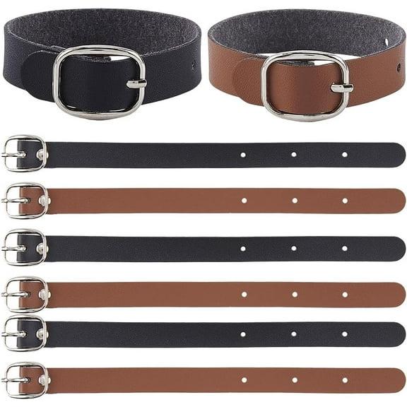 20Pcs Luggage Tag Straps PU Leather Adjustable Luggage Label Loops Replacement Belts Stirrup Strap Watch Band Straps with Buckle for Suitcase Backpacks Clothes ID Card Holder Travel
