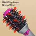 thumbnail image 2 of Secador de pelo de 1200W, cepillo de aire caliente, estilizador, alisador de cabeza reemplazable, peine rizador, rodillo, cepillo secador de pelo de iones eléctrico de un solo paso, 2 of 5
