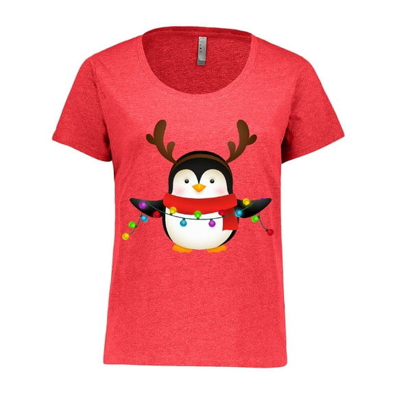 Inktastic Penguin Xmas Women's Plus Size T-Shirt