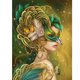 thumbnail image 1 of Cuadros Decorativos Pintura de diamante Mujer enmascarada Taladro redondo completo Imagen de dibujo de bricolaje de diamantes de imitación Ehuebsd Nuevos Originales, 1 of 8