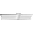 thumbnail image 3 of Ekena Millwork 53" Bottom Width x 61 1/2" Top Width x 12"H x 1 1/4"P Craftsman Crosshead w/ Deco Keystone, 3 of 24