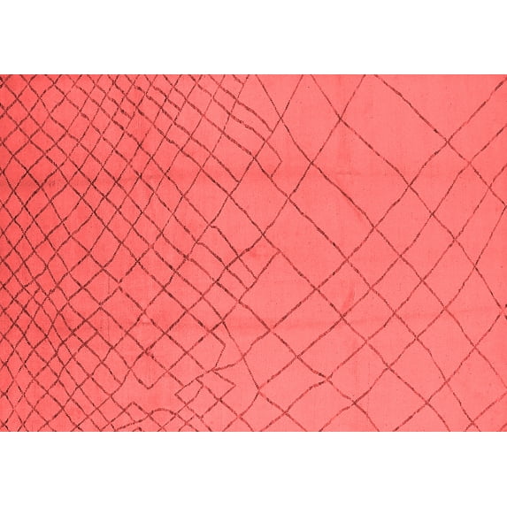 Ahgly Company Indoor Rectangle Solid Red Modern Area Rugs, 5' x 7'