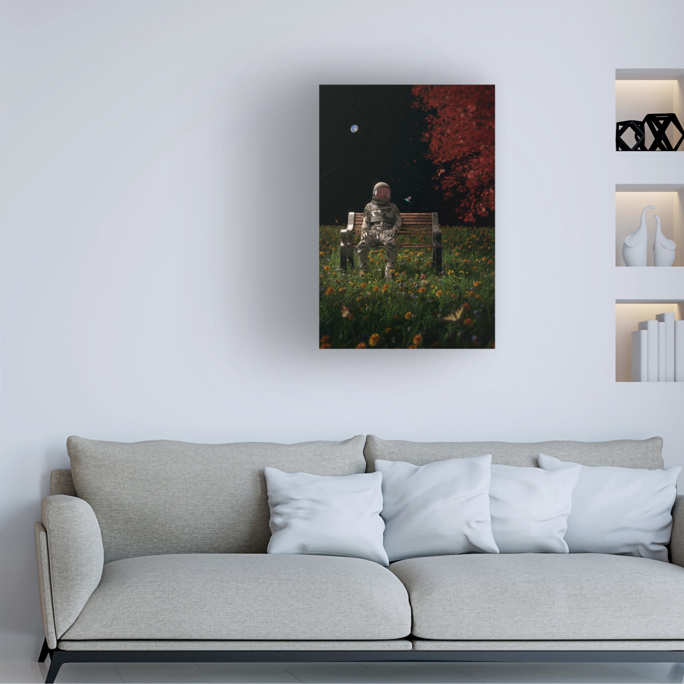 Canvas Wall Art - Francis Minoza 'An Interlude' Wall Art for Living Room, Bedroom, or Office Décor by Trademark Fine Art - 22 x 32 Inches