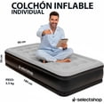 thumbnail image 2 of Colchón Inflable Individual con Bomba Incluida Cama Inflable para Camping Cama De Aire Elevada con Bomba Incluida Colchón Inflable Duradero Resistente (Gris), 2 of 8