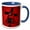 Blue/White, variant on 3drose, Jesus Vector Graphic Black on Red Background, 15oz Mug