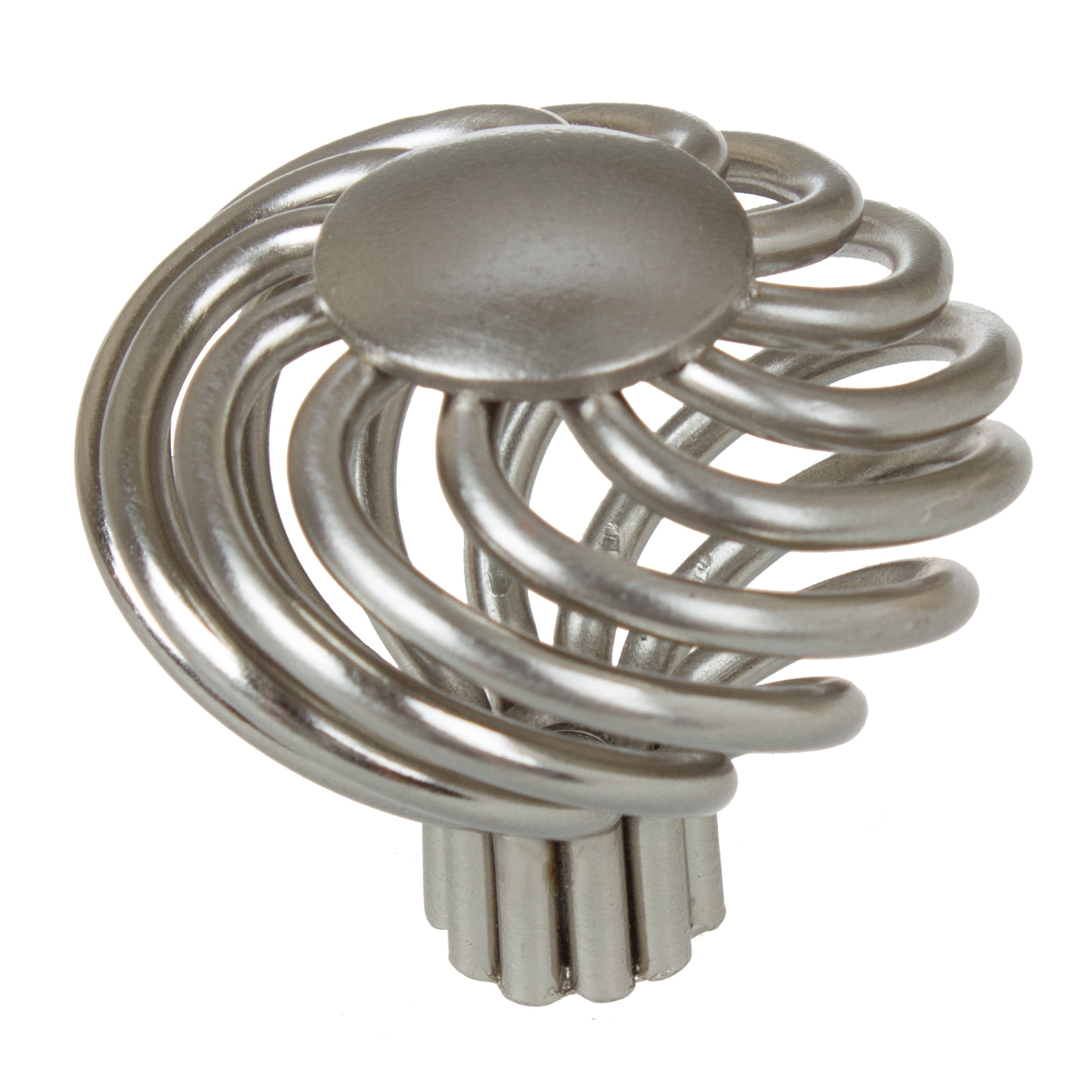 GlideRite 1.5 in. Twisted Round Birdcage Knobs, Satin Nickel