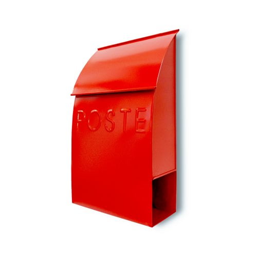 Popamazing Outdoor Lockable Letter Mail Post Box Wall Mounted Letterbox Bronze