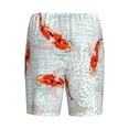 thumbnail image 5 of Naloa Koi Fish Corals,Spring Summer Men's Short Pajama Pants, Lounge Comfort Shorts with Elasticized Waistband and Side Pockets - Large, 5 of 9