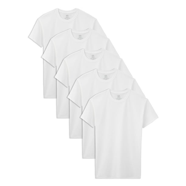 Fruit of the Loom - Fruit of the Loom Boys White Crew Undershirts, 5 ...