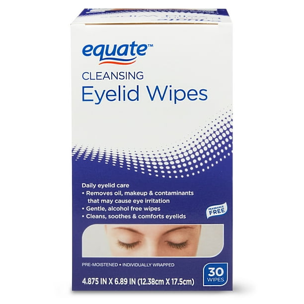 Eye Wipes For Dry Eyes Equate Cleansing Eyelid Wipes, 30 Count - Walmart.com - Walmart.com