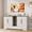 White, variant on Blotout 59" Large Cat Litter Box Enclosure for 2 Cats with Power Outlets, Litter Box Furniture Hidden with Double Room, Wooden Cat Washroom Furniture with Lockable Door, Cats House, White