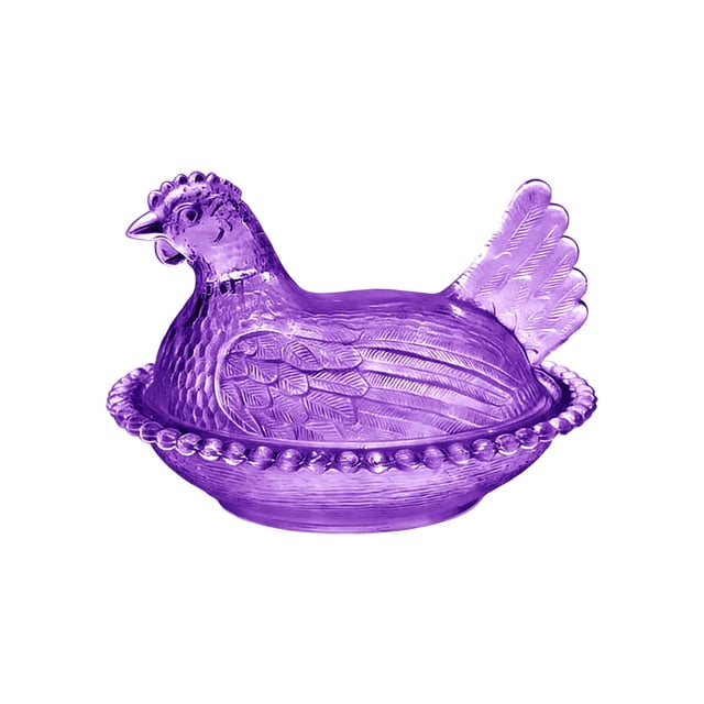 Easter Plastic Hen Candy Dish With Lid | Chicken Shaped Bowl For Holiday Decor Snacks & Trinket Storage