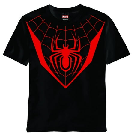 Ultimate Spider-Man Logo Fallout 4 Black T-Shirt | (Fallout 4 Best Clothing)