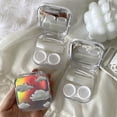 thumbnail image 2 of Fashion Laser Clouds Contact Lens Storage Box Portable Travel Contact Lens Case Makeup Beauty Pupil Box Tweezer Sticks Container Laser, 2 of 6