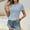 Blue, variant on ZZwxWA Womens Shirts, Summer Tops, Eyelet Embroidery T Shirts, Women Blouses Dressy Casual, Short Sleeve Scallop Trim Tee