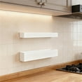 thumbnail image 3 of Wall Mounted Shelf Rack Organizer with Hooks for Kitchen Bathroom Storage Space Saving Floating Shelves, 3 of 3