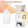 thumbnail image 5 of OMIRO 10" x 7" Modern Tabletop Makeup Mirror with Foldable Stand & Hanging Hole for Shaving, Pink, 5 of 5