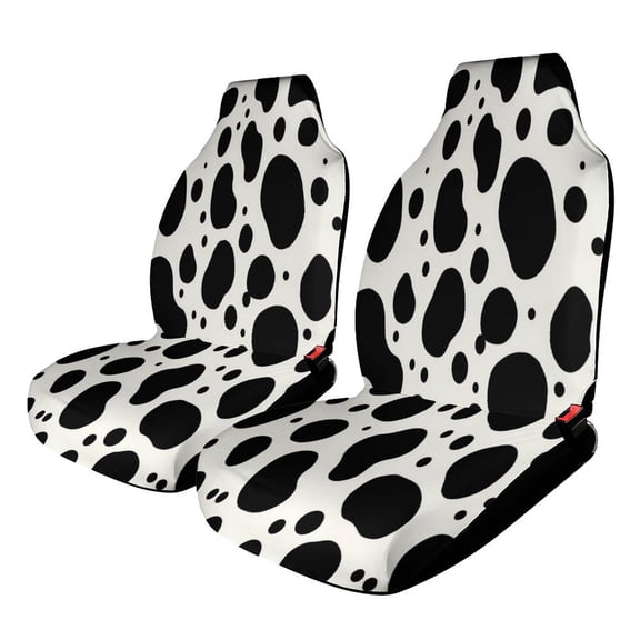 Car Seat Covers Cow Pattern Black And White(3) Universal Size Fit For Most Car Suv Truck Van Car Accessories Interior Seat Covers For Car Full Set