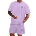 thumbnail image 1 of Playeras De Compresión Para Hombre, Conjunto De Dos Piezas De Camiseta Y Pantalones Cortos De Manga Corta Con Estampado Completo Para Hombre, Camisa Estampada Y Pantalón Corto., 1 of 5