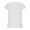 thumbnail image 5 of Mittory Women's V Neck Chiffon Blouses Cap Sleeve Shirts Casual Loose Work Office Solid Tops, 5 of 7