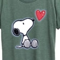 thumbnail image 3 of Peanuts - Snoopy Heart - Women's Short Sleeve Graphic T-Shirt, 3 of 6