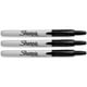 thumbnail image 1 of Rotulador Sharpie retráctil permanente de punta fina, negro, 3 unidades, 1 of 3
