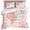 Pink, variant on Red Orange Grey Coral Coastal Duvet Cover Set, Summer Beach Seaside Nautical Soft Duvet Cover Twin Size Bedding Set 4 Pieces, 1 Quiltcover and 2 Pillowcases with Zipper, 1 Bed Sheet for All Seasons