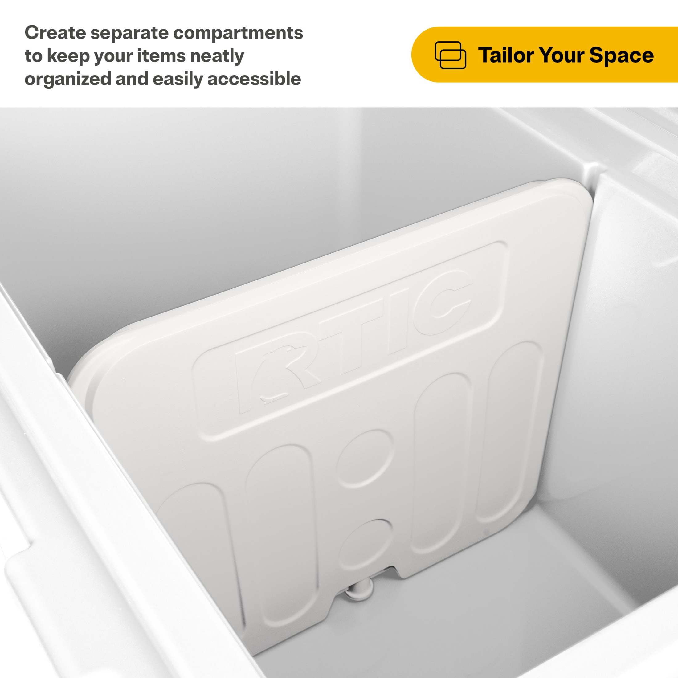 RTIC Freezable Cooler Divider, for 45 QT Ultra-Tough Cooler, White