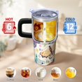 thumbnail image 6 of Butterfly 20oz Stainless Steel Tumbler with Handle and Straw – Insulated Travel Cup with Sliding Lid, 360° Full Wrap Printed Mug for Home, Outdoor & Sports Use, Spring, 6 of 6