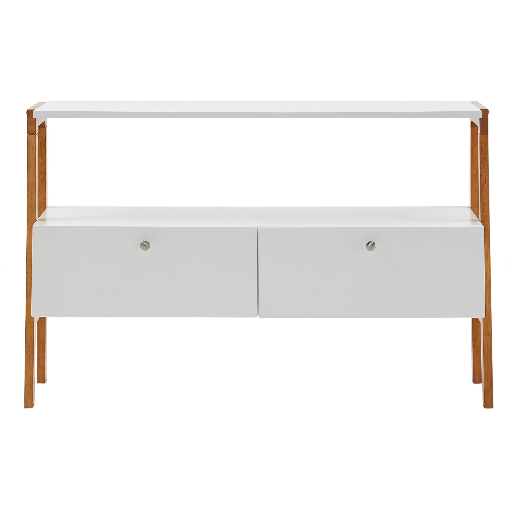 Weston Home Olyvia Wood TV Stand with Drawers, for TVs up to 47", White