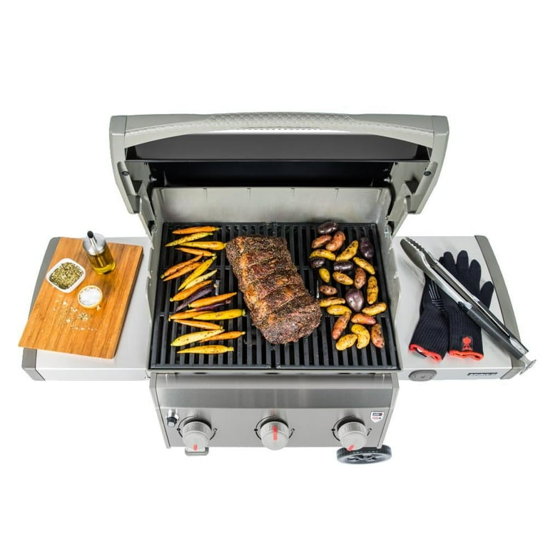 Weber Spirit II E-310 BBQ Natural Gas Grill, Black with GS4 Weber Spirit II E-310 BBQ Natural Gas Grill, Black with GS4