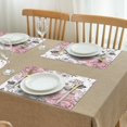 thumbnail image 3 of Set of 4 Butterfly Floral Placemats, Wrinkle Free Heat Resistant Flax Table Mats with Botanical Wildflower Bloom for Country Farmhouse Dining Decor, 3 of 6