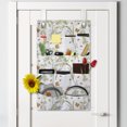thumbnail image 2 of Spring Hanging Pocket Organizer, Butterflies Flying Flower Field Shabby Seasonal Flourish Pastel Petals, Printed Polyester Storage Bag with Pockets, 21" x 31", Pale Green Dark Orange, 2 of 2