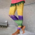 thumbnail image 2 of lcziwo Leggings for Women Mardi Gras Graphic Printed Workout Yoga Pants Full Length Milk Silk Soft High Waisted Legging Pants 2025 Carnival Tights Multicolor XL, Lighten Sales of The Day, 2 of 4