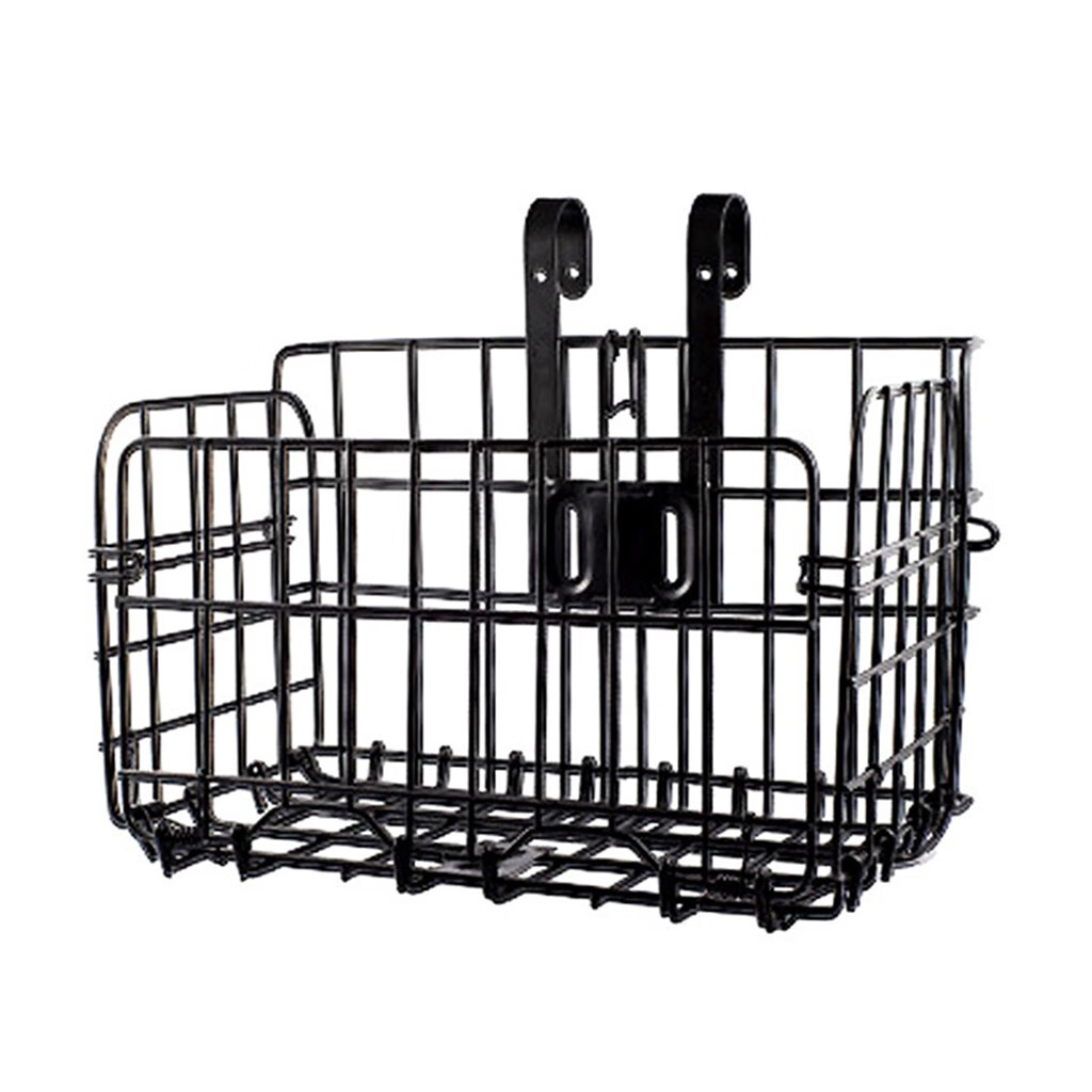 Folding Bike Front Basket Bike Wire Basket With Handles Easy Installation On Front Handlebar for