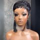 thumbnail image 4 of Peluca Nigteye Pixie Cut Short Bob, cabello humano liso, negro, 4 of 6