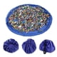 thumbnail image 1 of Bolsa para tapete de almacenamiento de juguetes con cordón, bolsa para tapete de juego, contenedor de almacenamiento de juguetes para niños con tapa, lata como regalo (azul), 1 of 5
