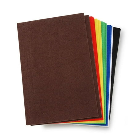 Mid Back Multifunction Fabric - Darice Sticky Back Stiff Felt Sheets Value Pack - Bold Colors