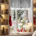 thumbnail image 3 of Grey Snowflakes Valances for Windows, 54 x 18in, Winter Xmas Gray White Nature Snow Scene Rod Pocket Kitchen Valance Curtain Light Filtering Window Treatments for Living Room Bedroom, 1 Panel, 3 of 7