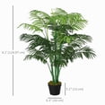thumbnail image 3 of Outsunny 4FT Artificial Tropical Palm Tree Faux Plant with Lifelike Leaves, 3 of 10