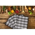 thumbnail image 2 of Urban Villa Kitchen Towel Set of 6 Buffalo Checks Grey/Black 20x30 Inches 100% Cotton Absorbent Ultra Soft Mitered Corners, 2 of 13