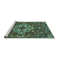 thumbnail image 2 of Ahgly Company Machine Washable Indoor Rectangle Persian Turquoise Blue Traditional Area Rugs, 8' x 12', 2 of 4
