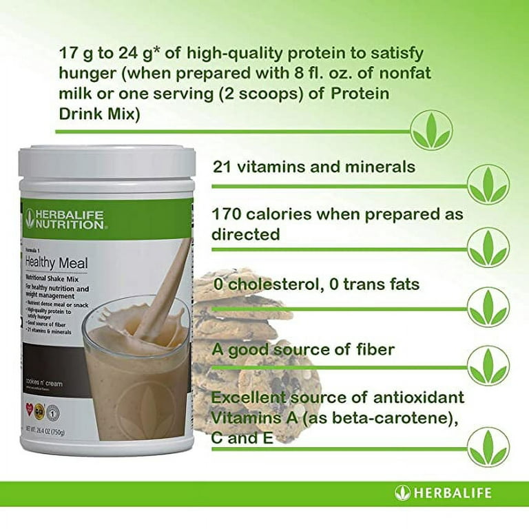 Herbalife Formula 1 Healthy Meal Nutritional Shake Mix: Cookies 'n Cream  750 g