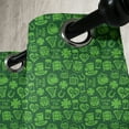 thumbnail image 2 of Ambesonne Irish Grommet Curtain Single Panel, Kiss Me I'm Irish Humor, 50"x60", Lime Green Green, 2 of 5