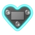 thumbnail image 6 of Lunxisen 2 Pcs Solar Powered Wireless LED Heart Shape Neon Light,New Car LED Ambient Light, Car Solar Heart LED Light, 6 of 7