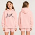 thumbnail image 2 of LRen Hoodies for Girls 10-12 Cute Graphic Print Oversized Long Sleeve Hooded Sweatshirt Youth Preppy Trendy Pullover Fall Winter Clothes 2-14 Years, 2 of 6