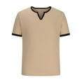 thumbnail image 3 of Aofany Men's Vintage Short Sleeve T-shirt V Neck Slim Men Blouse Running Gym Athletic Tops, 3 of 5