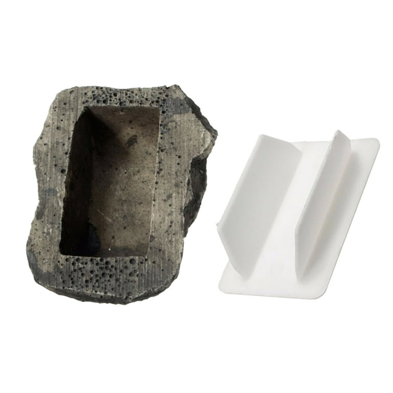 Stone-type Resin Key Box Hidden Storage Case Artificial Stone Key Hider Key  Holder (Stone Cover + Stopper) 