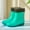 Green, variant on Women's Mid Calf Rain Boots Fashionable Durable Jelly Shoes With For Warmth Rain Boots Collar Gardening Boots Ultra Lightweight Portable Garden Shoes