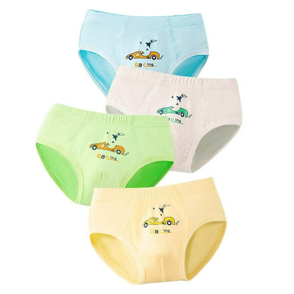 Utlike 4 Pack Boys Underwear Kids Toddler Baby Underpants Personality Cute Cartoon Briefs Cooling Trunks Panties For All Seasons Size 7 Years-8 Years
